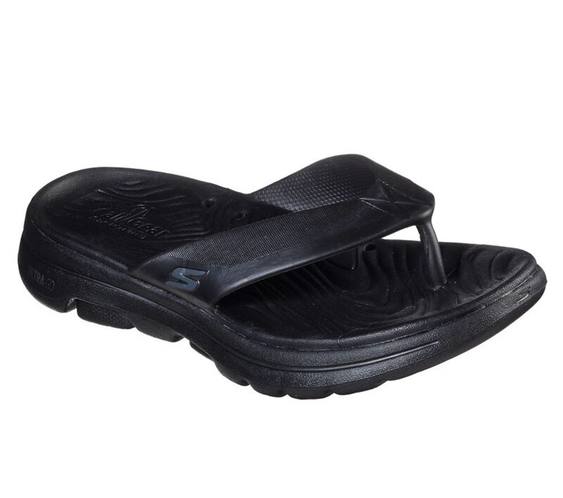 Skechers Cali Gear: Gowalk 5 - Cabana - Mens Flip Flops Black [AU-TA1545]